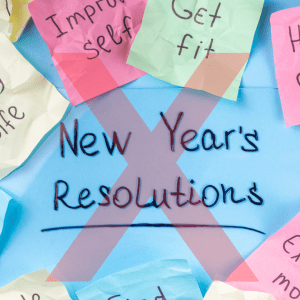 new years resolutions can cause a lot of stress on yourself. You create these BIG goals that will eventually just cause stress on your body and you will give up by the end of February.